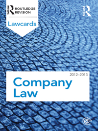 表紙画像: Company Lawcards 2012-2013 8th edition 9781138409187