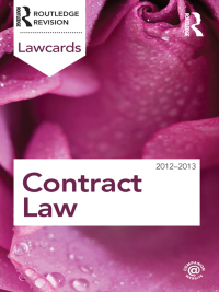 صورة الغلاف: Contract Lawcards 2012-2013 8th edition 9780415683326