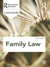 Cover image: Family Lawcards 2012-2013 7th edition 9780415683395