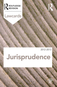 Cover image: Jurisprudence Lawcards 2012-2013 7th edition 9780415683425