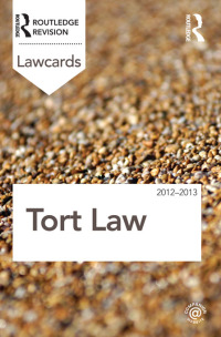 صورة الغلاف: Tort Lawcards 2012-2013 8th edition 9781138473508
