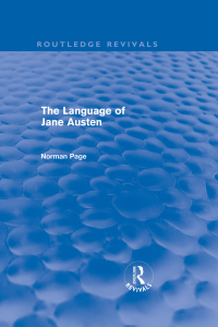 Cover image: The Language of Jane Austen (Routledge Revivals) 1st edition 9780415687874