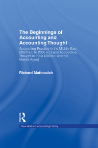 Cover image: The Beginnings of Accounting and Accounting Thought 1st edition 9780815334453