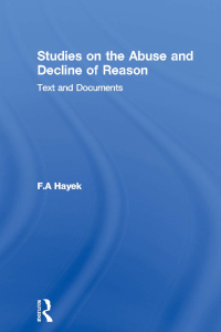 Imagen de portada: Studies on the Abuse and Decline of Reason 1st edition 9781138865617