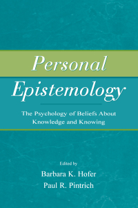 Imagen de portada: Personal Epistemology 1st edition 9781138135710