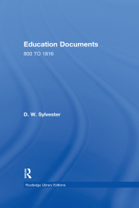 Immagine di copertina: Education Documents 1st edition 9780415382878