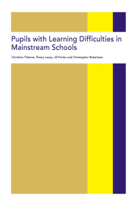 Imagen de portada: Pupils with Learning Difficulties in Mainstream Schools 1st edition 9781853465864