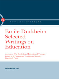Imagen de portada: The Evolution of Educational Thought 1st edition 9780415569064
