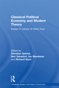 صورة الغلاف: Classical Political Economy and Modern Theory 1st edition 9780415679817