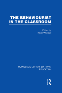 Imagen de portada: The Behaviourist in the Classroom 1st edition 9780415750578