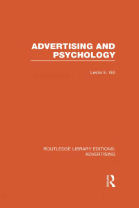 表紙画像: Advertising and Psychology (RLE Advertising) 1st edition 9781138966116