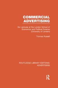 Cover image: Commercial Advertising (RLE Advertising) 1st edition 9780415817950