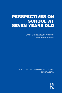 Cover image: Perspectives on School at Seven Years Old 1st edition 9780415750424