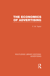 Cover image: The Economics of Advertising (RLE Advertising) 1st edition 9781138997837