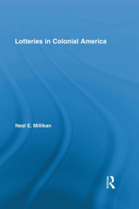 Imagen de portada: Lotteries in Colonial America 1st edition 9780415886567