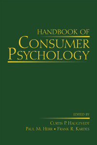 Cover image: Handbook of Consumer Psychology 1st edition 9780805856033