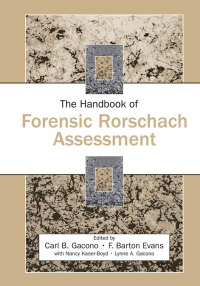 Cover image: The Handbook of Forensic Rorschach Assessment 1st edition 9780805858235