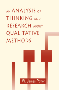 Cover image: An Analysis of Thinking and Research About Qualitative Methods 1st edition 9780805817515
