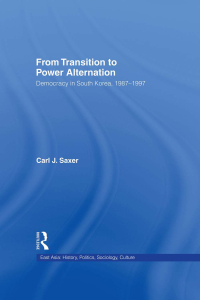 Cover image: From Transition to Power Alternation 1st edition 9780415933933