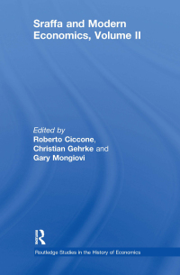 Cover image: Sraffa and Modern Economics Volume II 1st edition 9780415669351