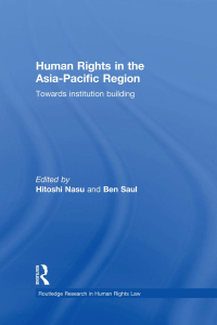 Imagen de portada: Human Rights in the Asia-Pacific Region 1st edition 9780415602549