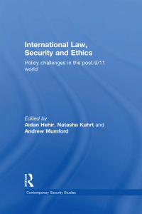 Imagen de portada: International Law, Security and Ethics 1st edition 9780415724104