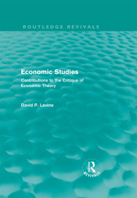 Cover image: Economic Studies (Routledge Revivals) 1st edition 9780415667050