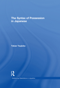 Imagen de portada: The Syntax of Possession in Japanese 1st edition 9781138878327