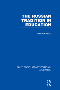 Imagen de portada: The Russian Tradition in Education 1st edition 9780415668255