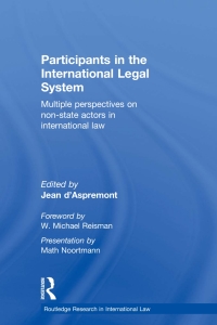 Imagen de portada: Participants in the International Legal System 1st edition 9780415662468