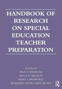 Cover image: Handbook of Research on Special Education Teacher Preparation 1st edition 9780415893084