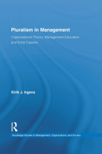 Titelbild: Pluralism in Management 1st edition 9780415886178