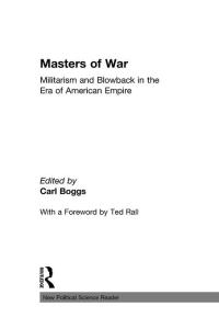 Cover image: Masters of War 1st edition 9780415944991