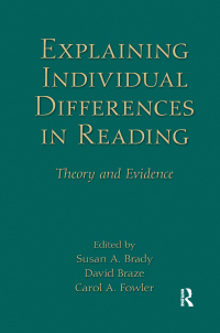 Titelbild: Explaining Individual Differences in Reading 1st edition 9781138381209