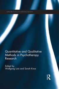 صورة الغلاف: Quantitative and Qualitative Methods in Psychotherapy Research 1st edition 9780415820707