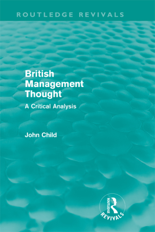 Imagen de portada: British Management Thought (Routledge Revivals) 1st edition 9780415665063