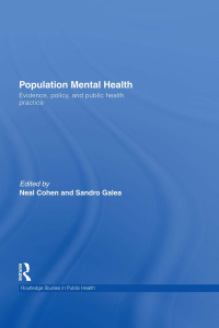 Cover image: Population Mental Health 1st edition 9780415779210