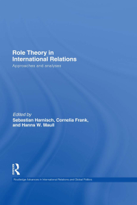 صورة الغلاف: Role Theory in International Relations 1st edition 9780415830218
