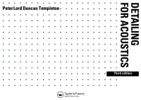 Imagen de portada: Detailing for Acoustics 3rd edition 9780419202103