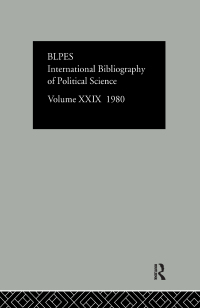 Cover image: Ibss Poli Sci 29 1980 1st edition 9780422809900