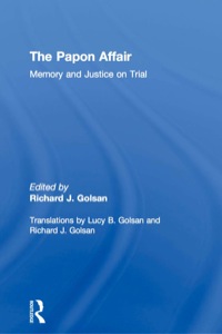 Imagen de portada: The Papon Affair 1st edition 9780415923644