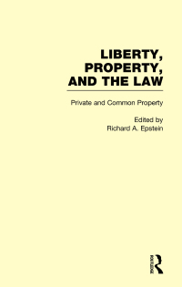 Cover image: Private and Common Property 1st edition 9780815335573