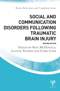 Cover image: Social and Communication Disorders Following Traumatic Brain Injury 2nd edition 9781848721357