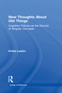 Cover image: New Thoughts About Old Things 1st edition 9780815339632
