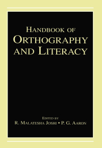 Imagen de portada: Handbook of Orthography and Literacy 1st edition 9780805846522