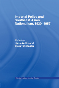 Imagen de portada: Imperial Policy and Southeast Asian Nationalism 1st edition 9781138992399