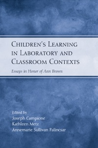 Titelbild: Children's Learning in Laboratory and Classroom Contexts 1st edition 9781138011328