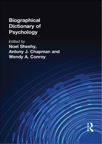 Imagen de portada: Biographical Dictionary of Psychology 1st edition 9780415099974