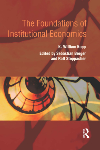 Cover image: The Foundations of Institutional Economics 1st edition 9780415586559