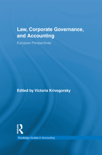 Immagine di copertina: Law, Corporate Governance and Accounting 1st edition 9780415871860